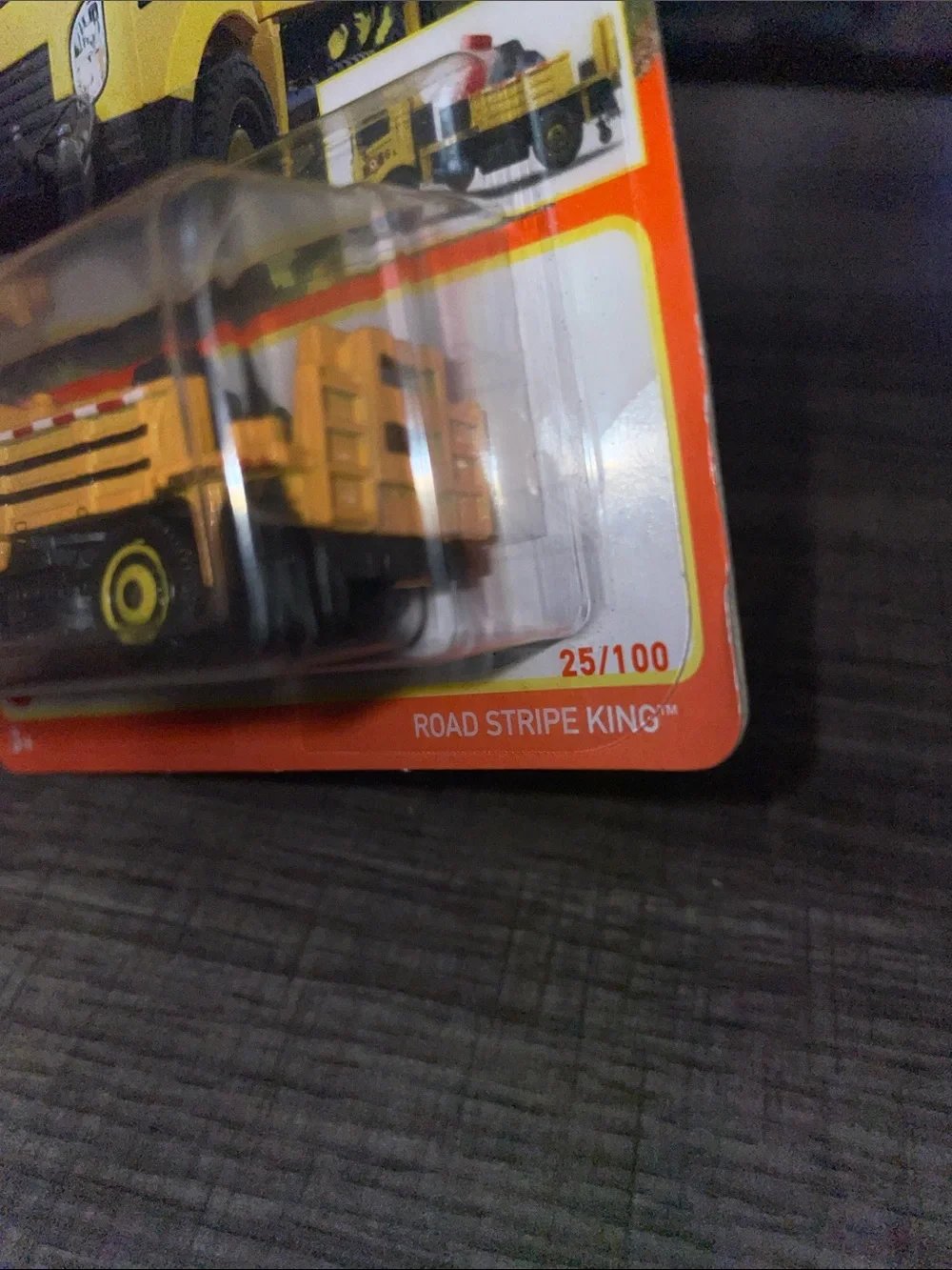 Matchbox Road Stripe King Toy Truck - Matchbox Yellow Utility Truck